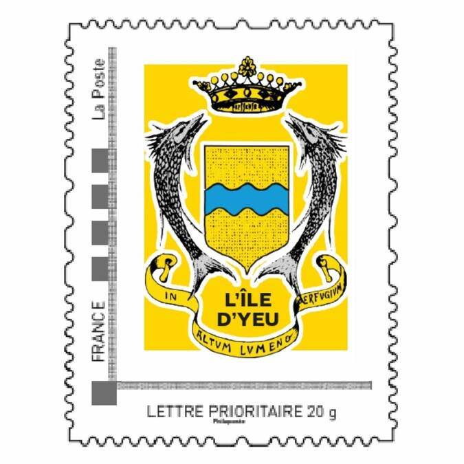 NOUVEAU : timbre "Blason de L'île d'Yeu"